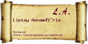 Liptay Annamária névjegykártya